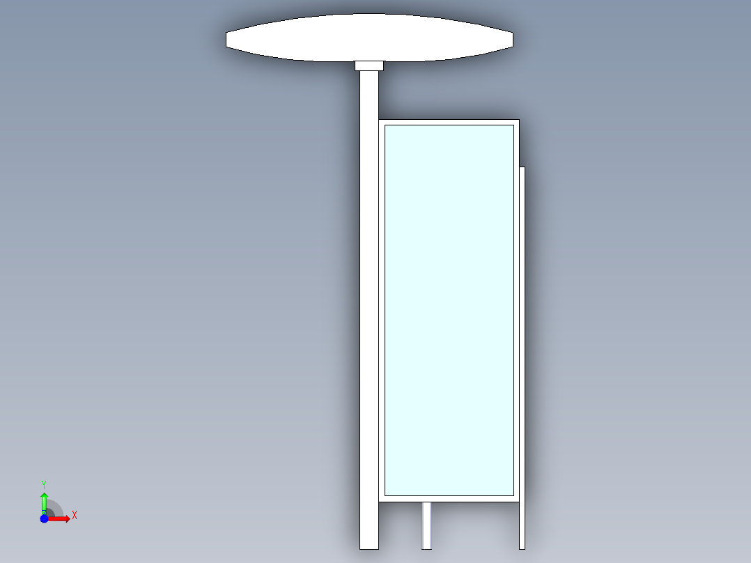 公交车站模型前视图