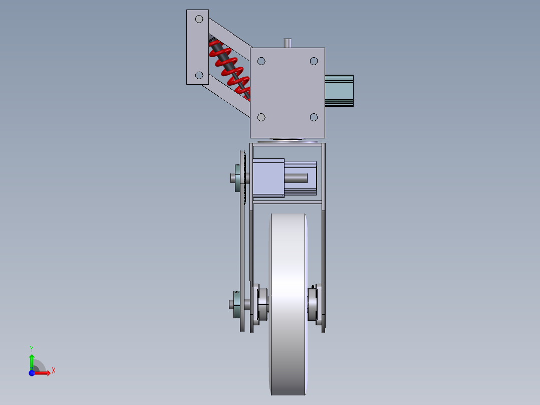 智能小车的驱动轮组 前视图