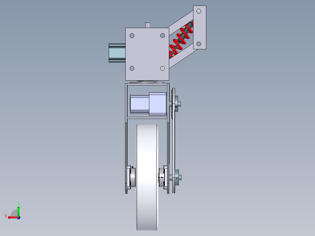 智能小车的驱动轮组 后视图