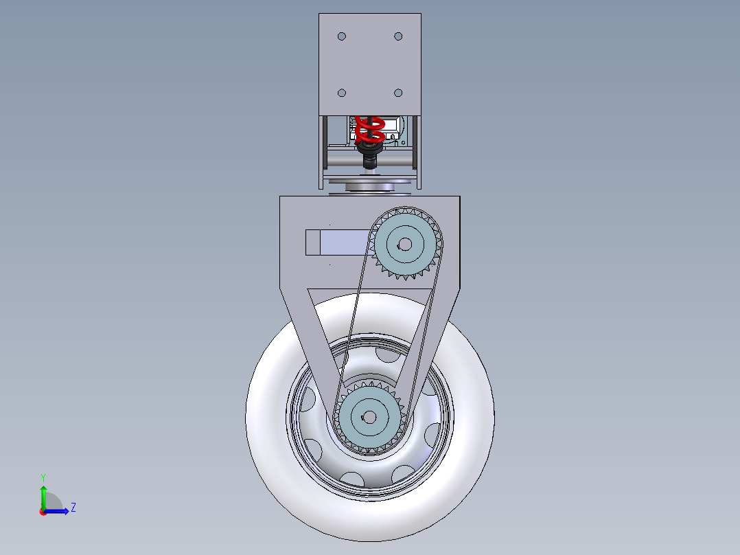 智能小车的驱动轮组 左视图