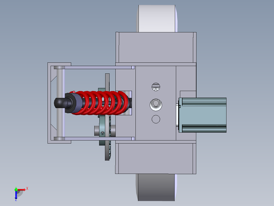 智能小车的驱动轮组 俯视图
