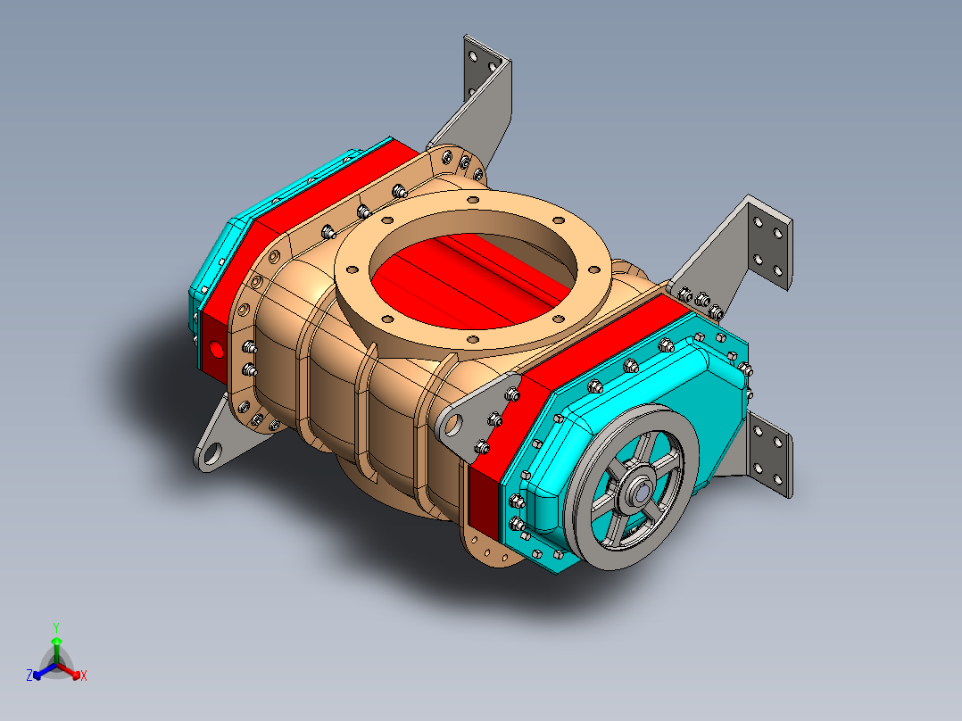 R2V2鼓风机  SW22正等轴测图