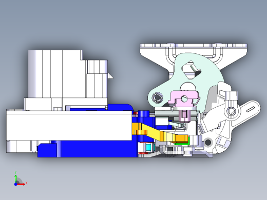 汽车侧门锁体前视缩略图