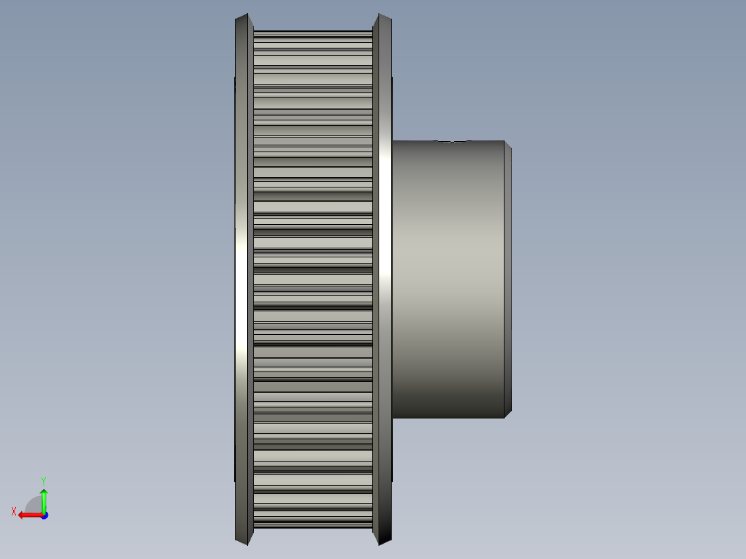 同步带轮5M40W20-20后视图