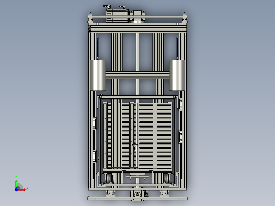 格栅平台前视图