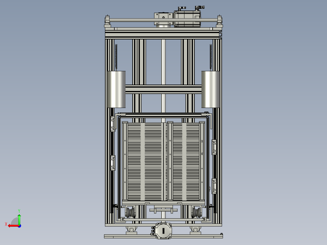 格栅平台后视图