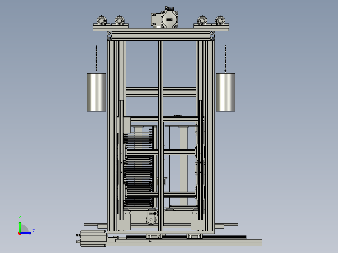 格栅平台左视图