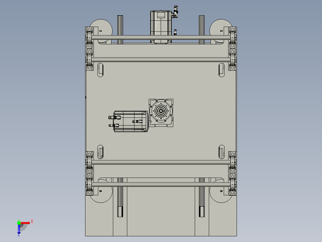 格栅平台俯视图