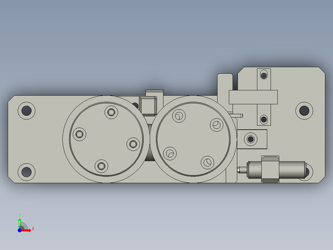 入料检测模组前视图
