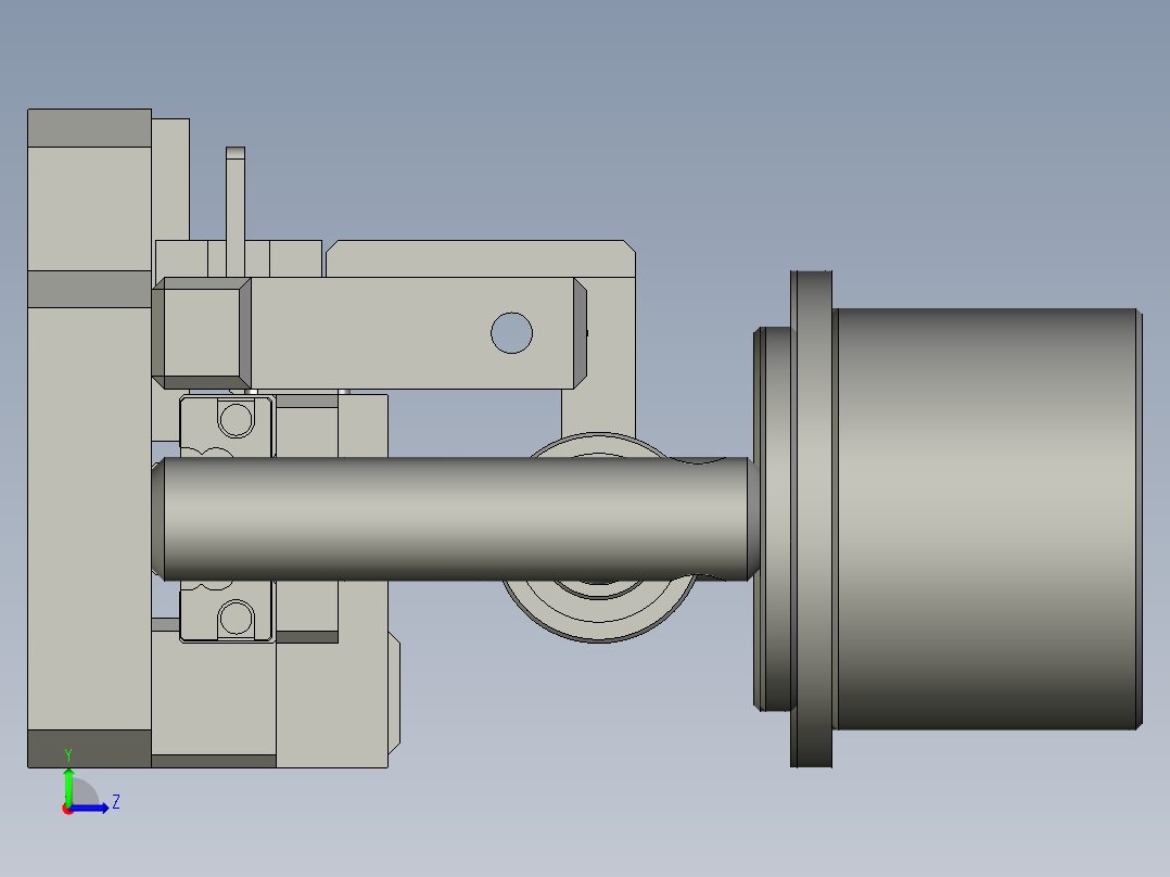 入料检测模组左视图