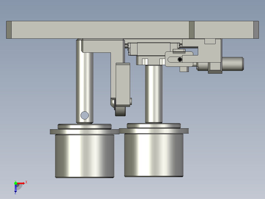 入料检测模组俯视图