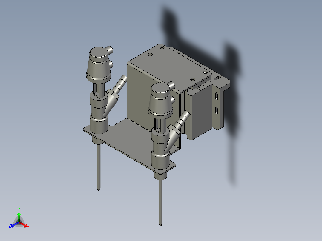 灌装头组件正等轴测图