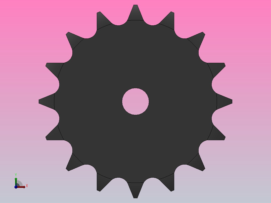 直孔链轮083／084型_16-083／084-1后视图