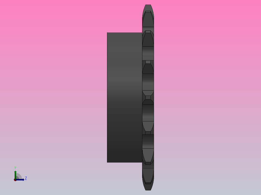 直孔链轮083／084型_16-083／084-1右视图