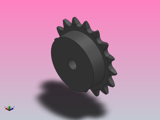 直孔链轮083／084型_16-083／084-1正等轴测缩略图