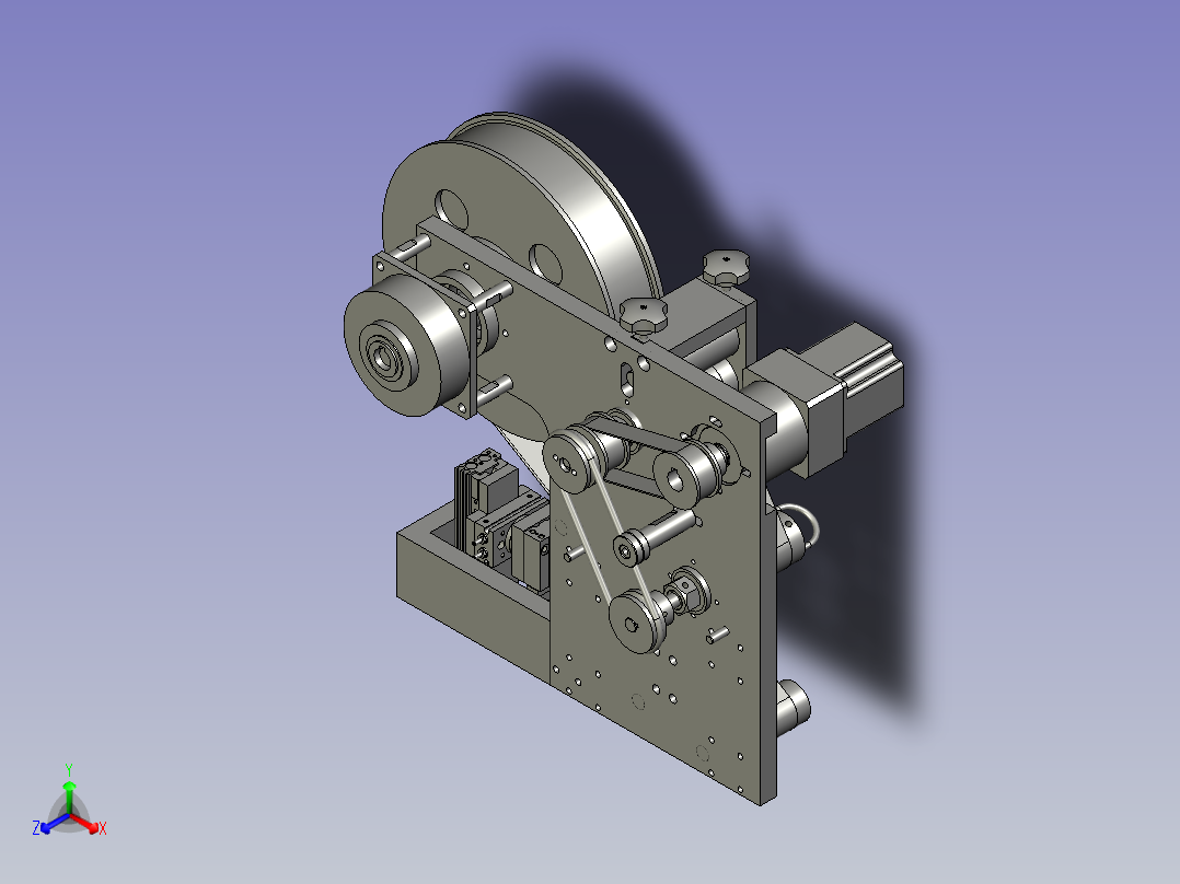 镜向A-贴标模块正等轴测图