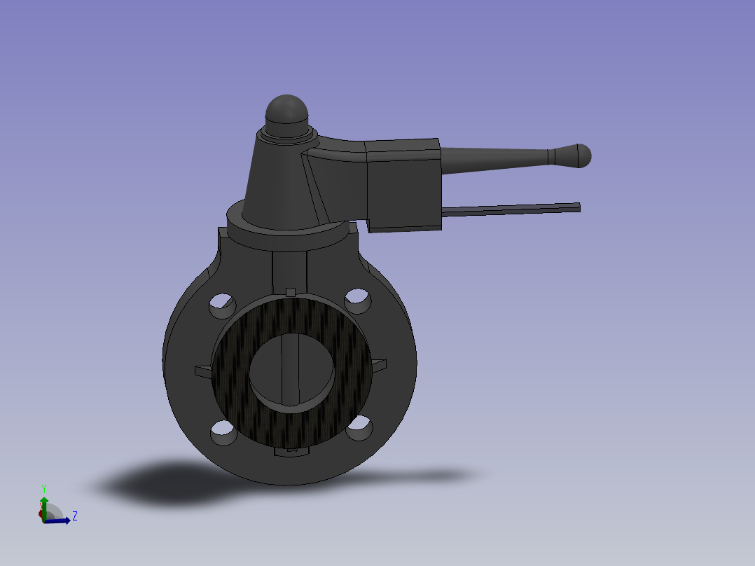 蝶阀(Butterfly Valve)主视图