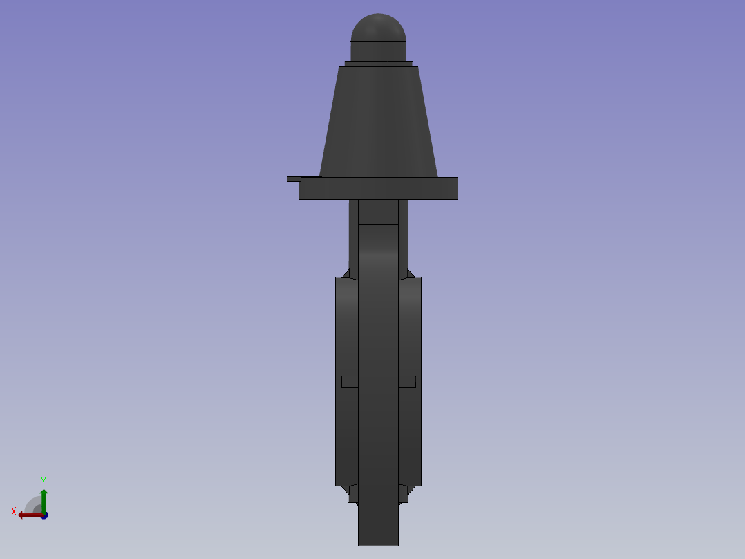 蝶阀(Butterfly Valve)后视图