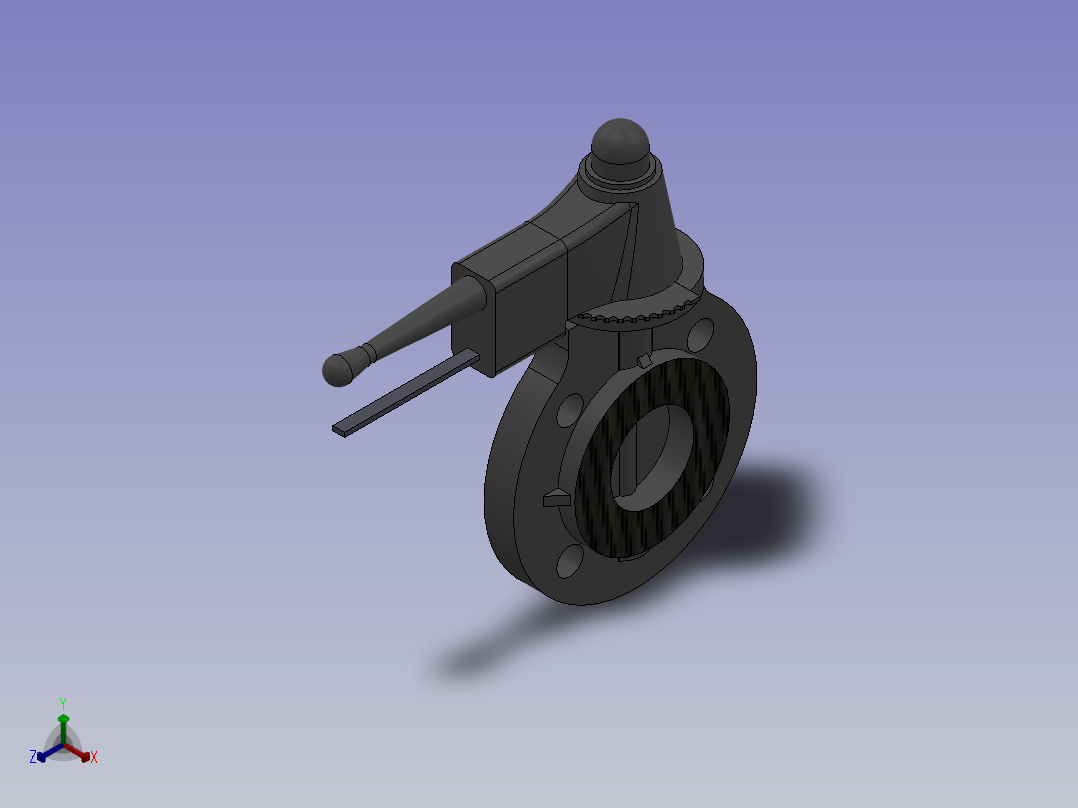 蝶阀(Butterfly Valve)正等轴测图