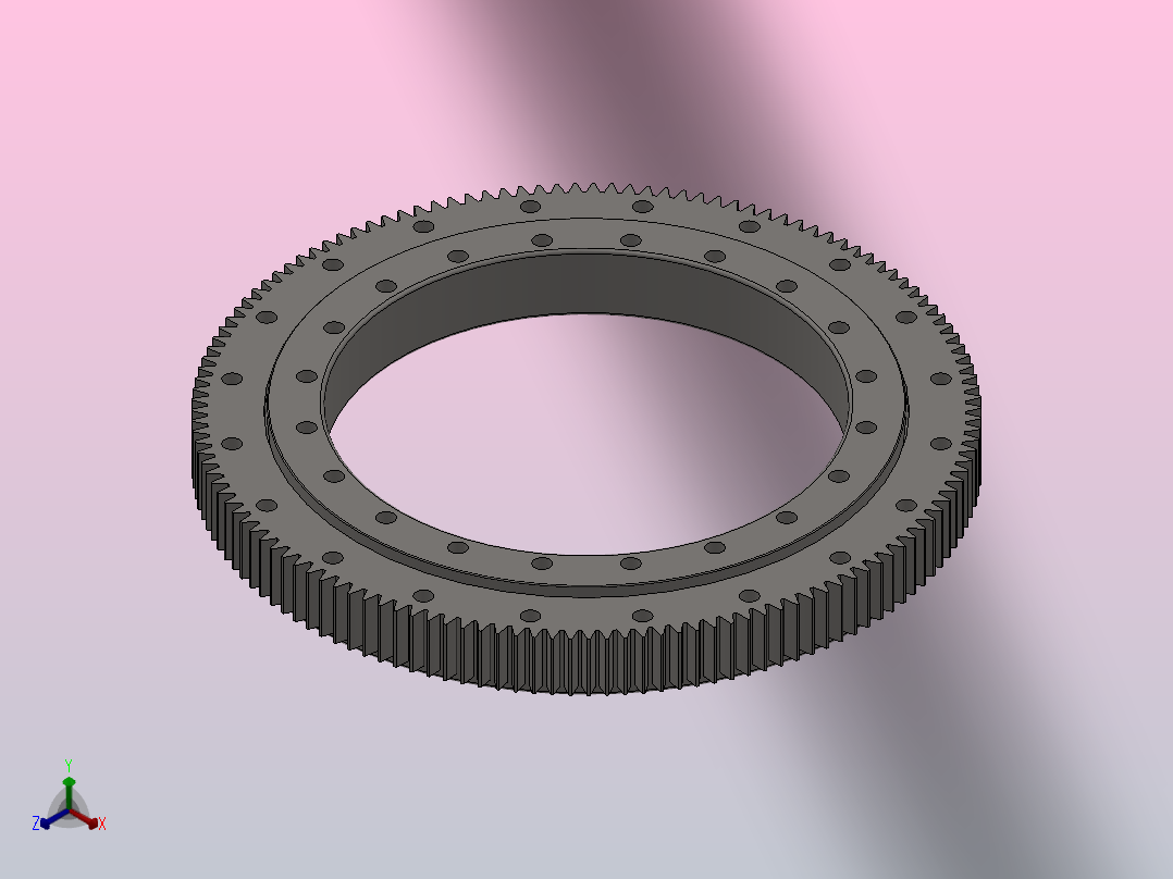 外齿式四点接触球轴承_011.30.560正等轴测图