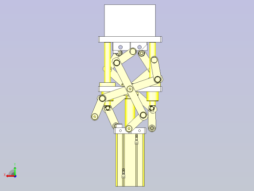 一款缩放仪式省空间长行程机构3D模型后视缩略图