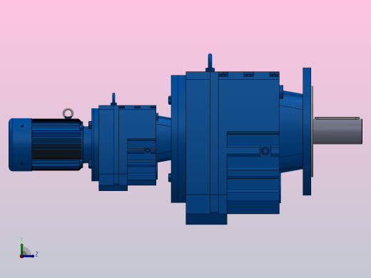 RF107R77法兰轴伸式组合型斜齿轮减速机RF107R77-Y0.25-4P-71-M1-0°-Φ350左视缩略图