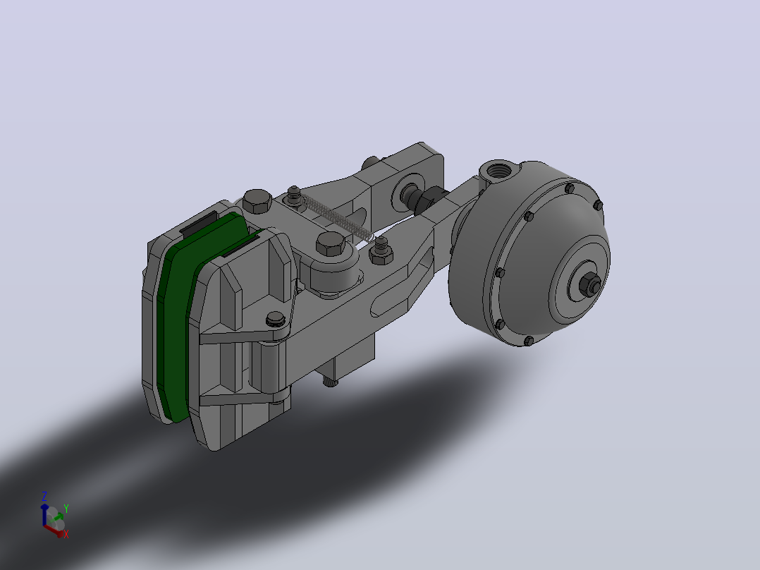 PDB气动盘式制动器PDB5 760×25.4-835主视图