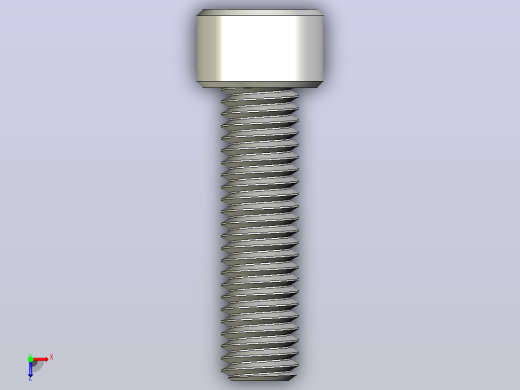 M8 x 1 25mm螺纹30mm长内六角螺钉.x_t俯视缩略图