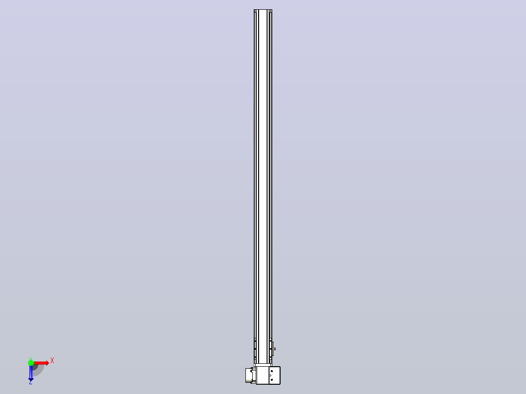 皮带直线轴半封闭可选导轨TPA-HNB-65S-90-L1150-RP-Y-P20-N3俯视图