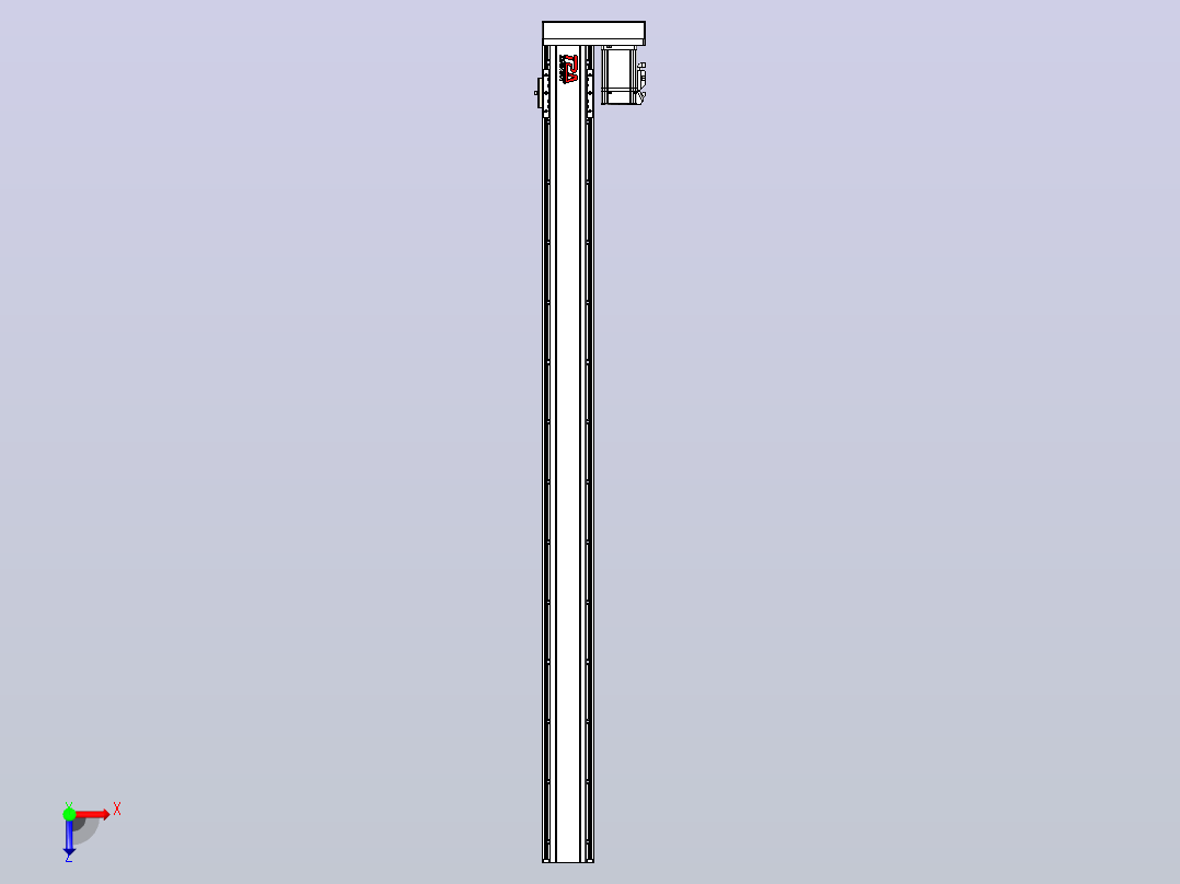 日规模组半封闭丝杆TPA-HNR-85D-1610-C-L1200-ML-C-P20-N3俯视图