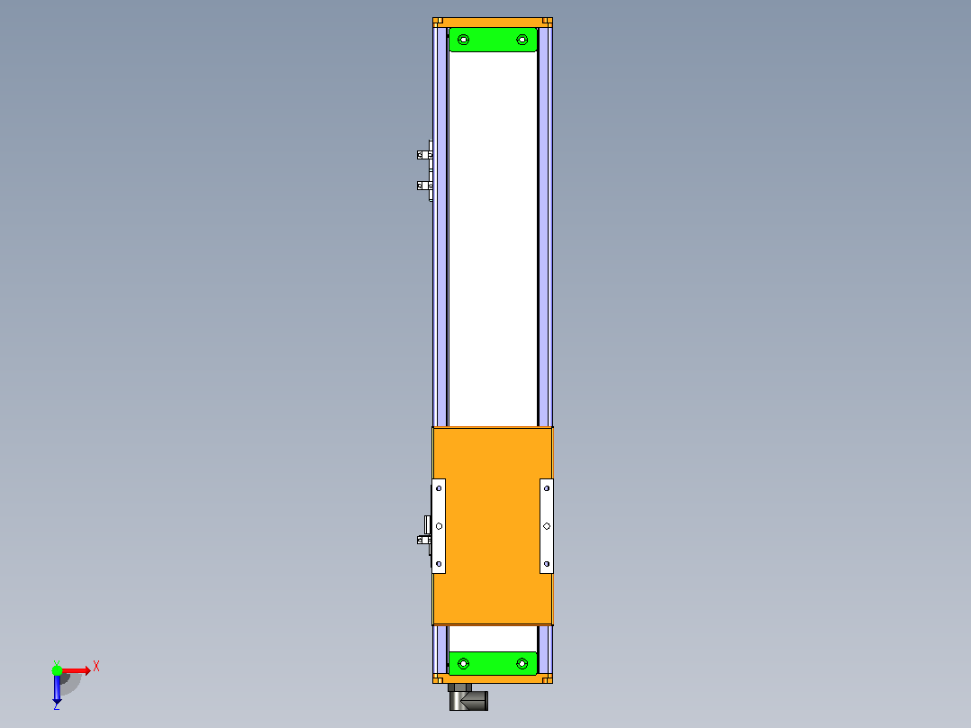 ACH12-300-BM-200W伺服电机ACH12 螺杆驱动直线滑台模组俯视图