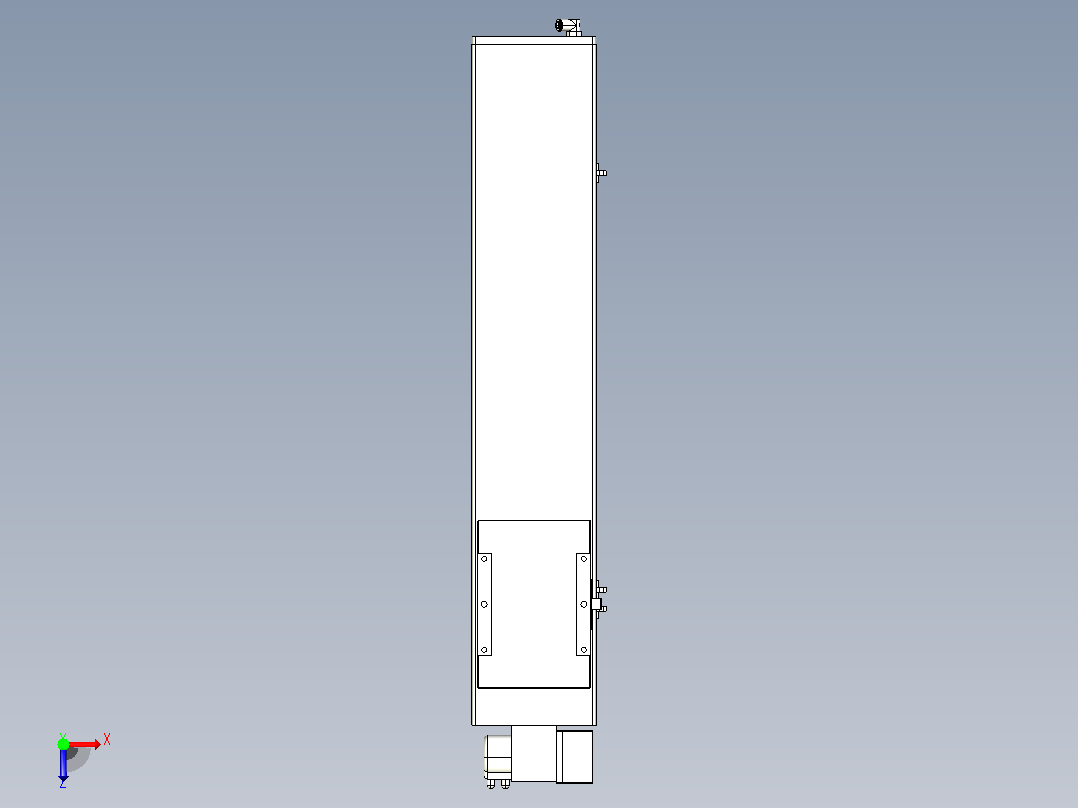 MCB17无尘皮带滑台[MCB17-L40-600-RD-P40-C3]俯视图