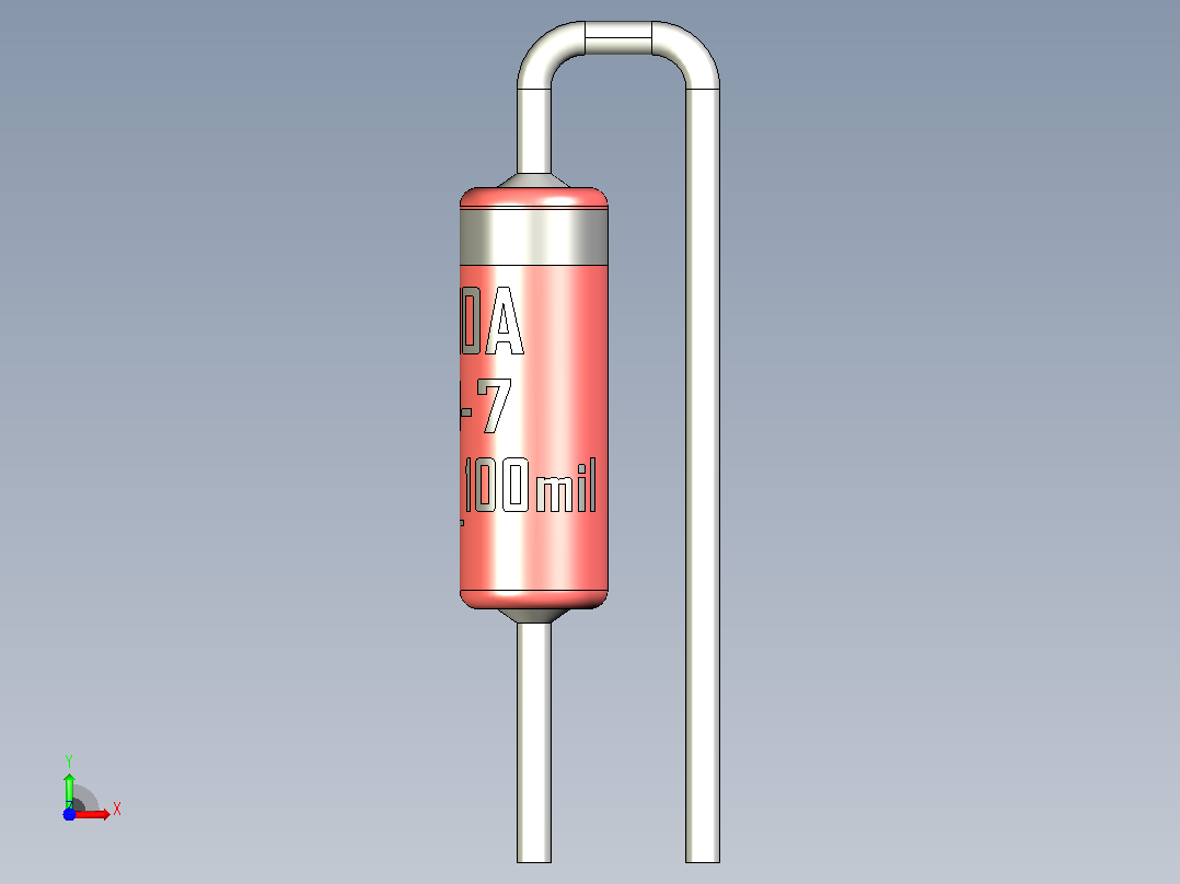 轴向二极管外壳DO-7_Normal_100mil_rev1.0.zip.zip前视图