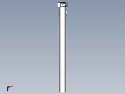 皮带直线轴半封闭可选导轨TPA-HNB-105D-90-L1000-RU-Y-P20-N3俯视缩略图
