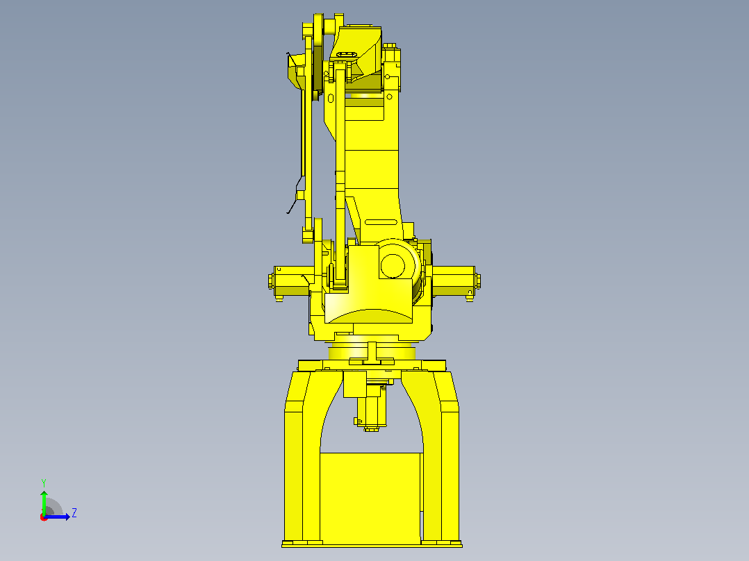 发那科m-410ib-700三维模型图纸左视图