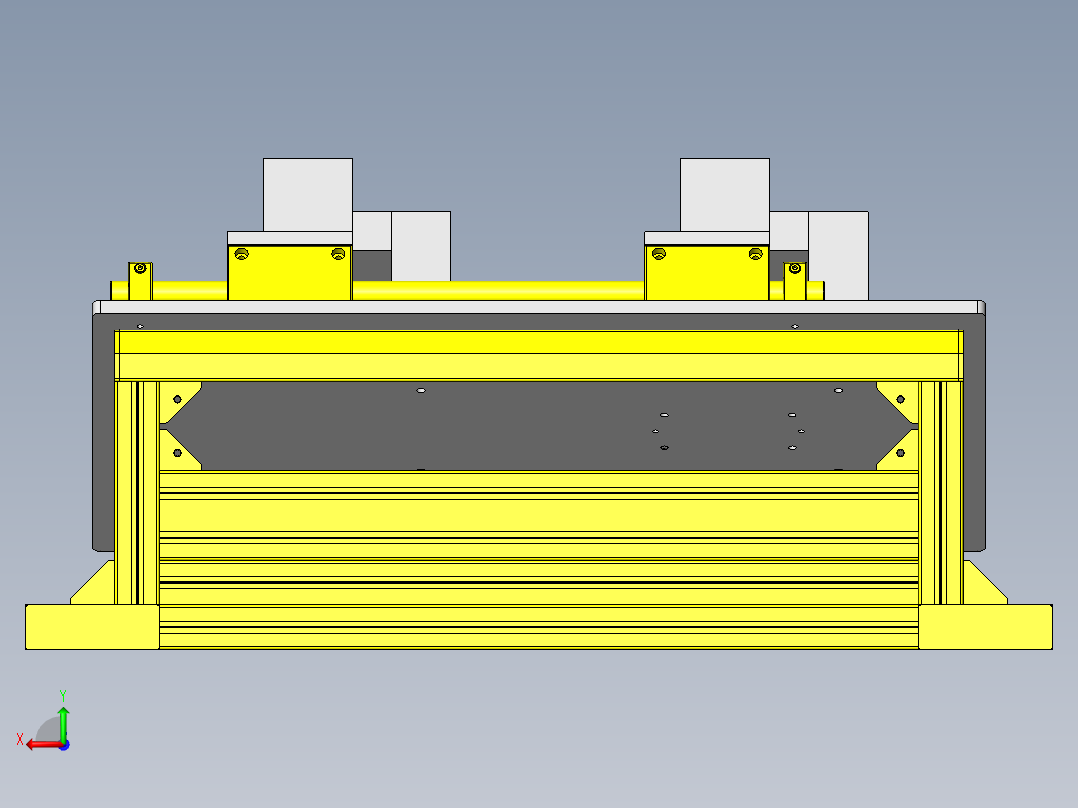 工件固定夹具后视图