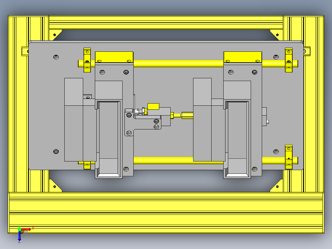 工件固定夹具俯视图