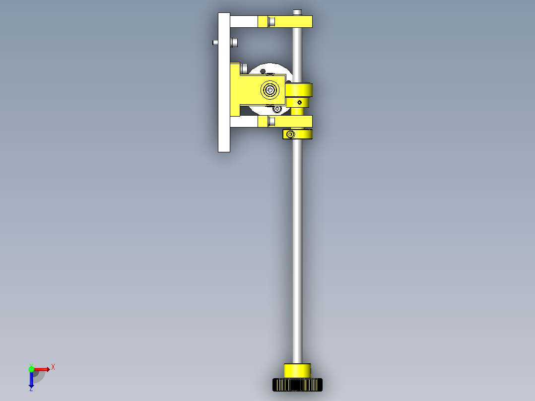 装置内部零件位置调整俯视图