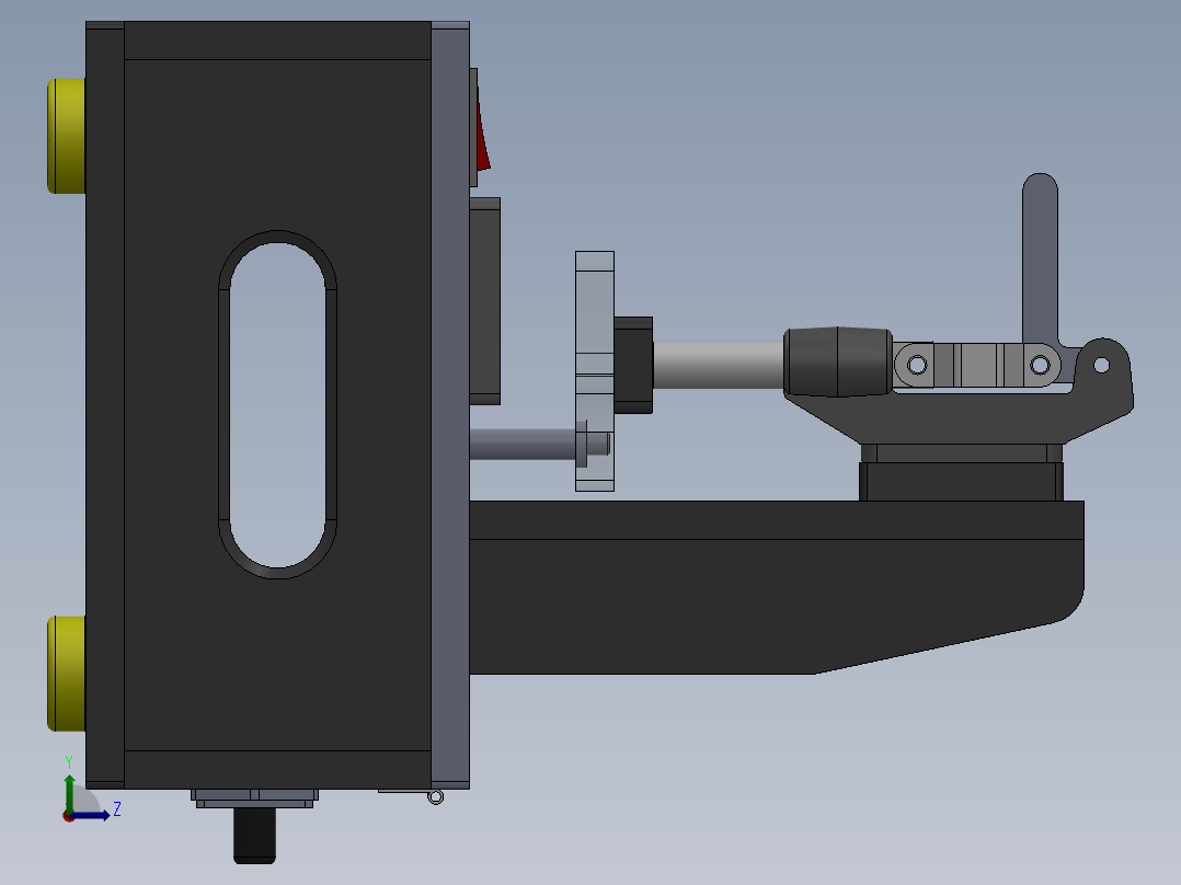 简易板卡测试治具左视图