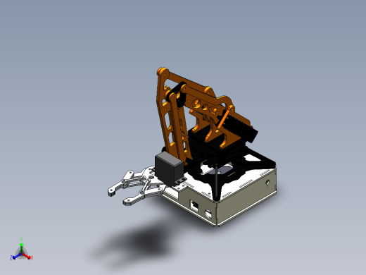 component-robot-arm-3dof-rev-1-lengan-robot SW STP正等轴测缩略图