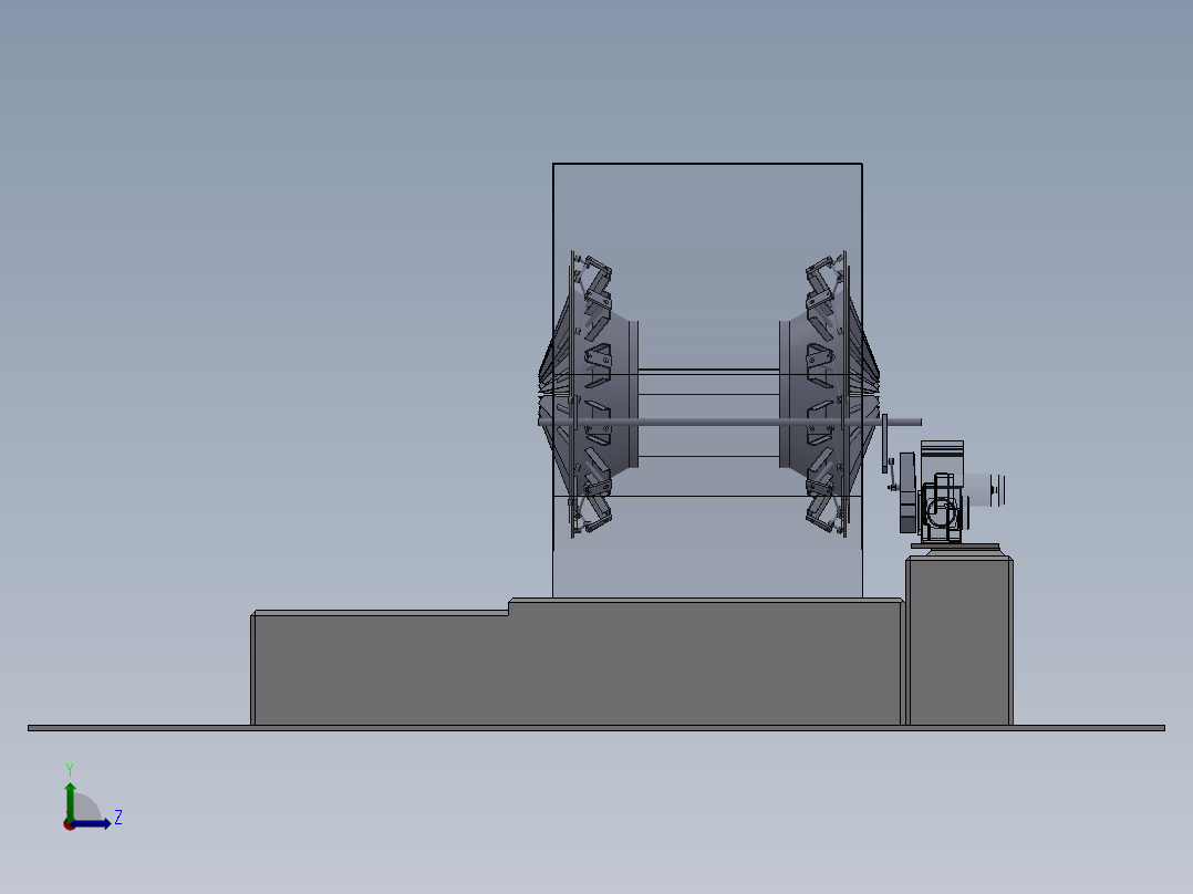 强制通风风机左视图