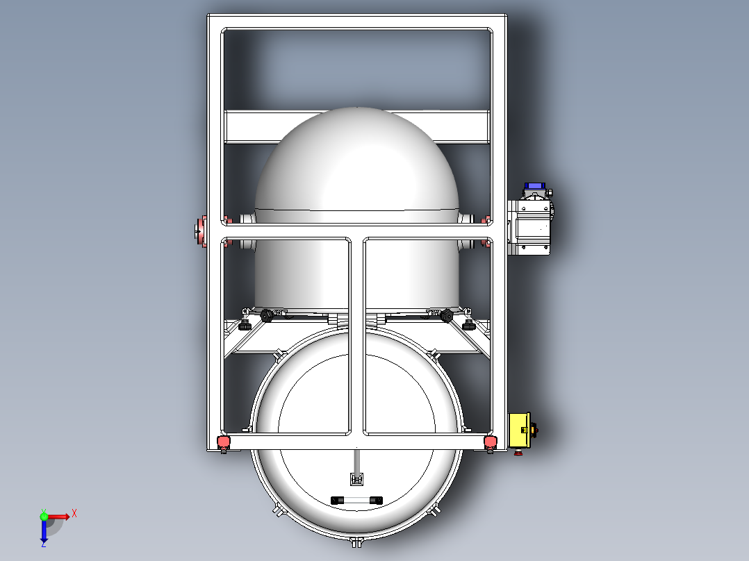 盐水滚揉机俯视图