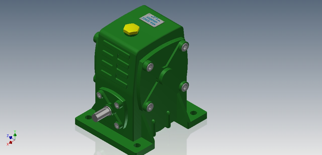 WPA蜗轮蜗杆齿轮箱3D数模图纸 STP IGS格式