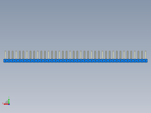 彩色公排针 100mil 2.54mm 系列-DS1022_blue_40p_100mil_TypeU_rev1.0后视缩略图