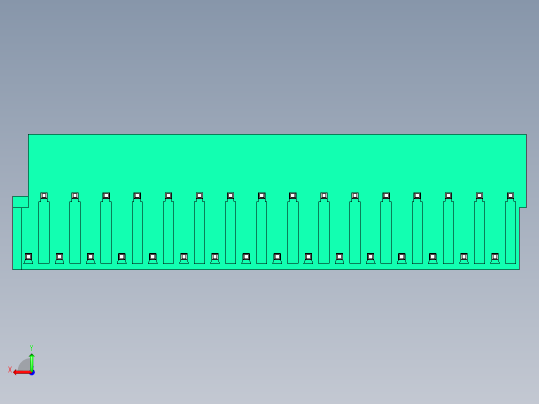 DEGSON 2EDG 系列 5.08mm 可插拔接线端子组-2EDGRT-5.08-32P-14-00AH后视图