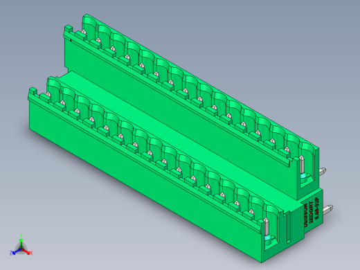 DEGSON 2EDG 系列 5.08mm 可插拔接线端子组-2EDGRT-5.08-32P-14-00AH正等轴测缩略图