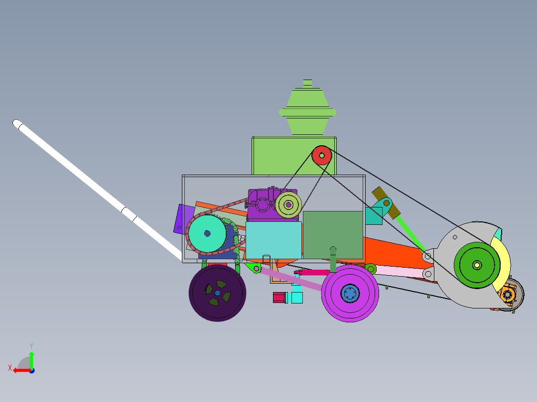 小型路面扫雪机的设计（小型除雪机含三维SW+CAD图纸+说明书）后视图
