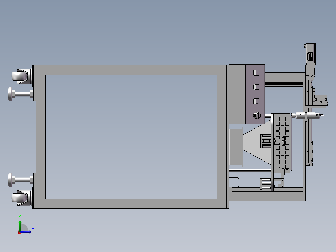半自动打磨机左视图