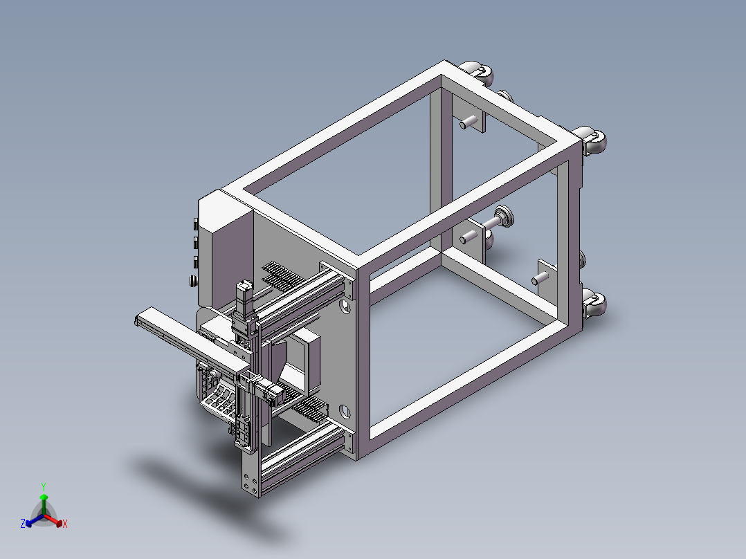 半自动打磨机正等轴测图