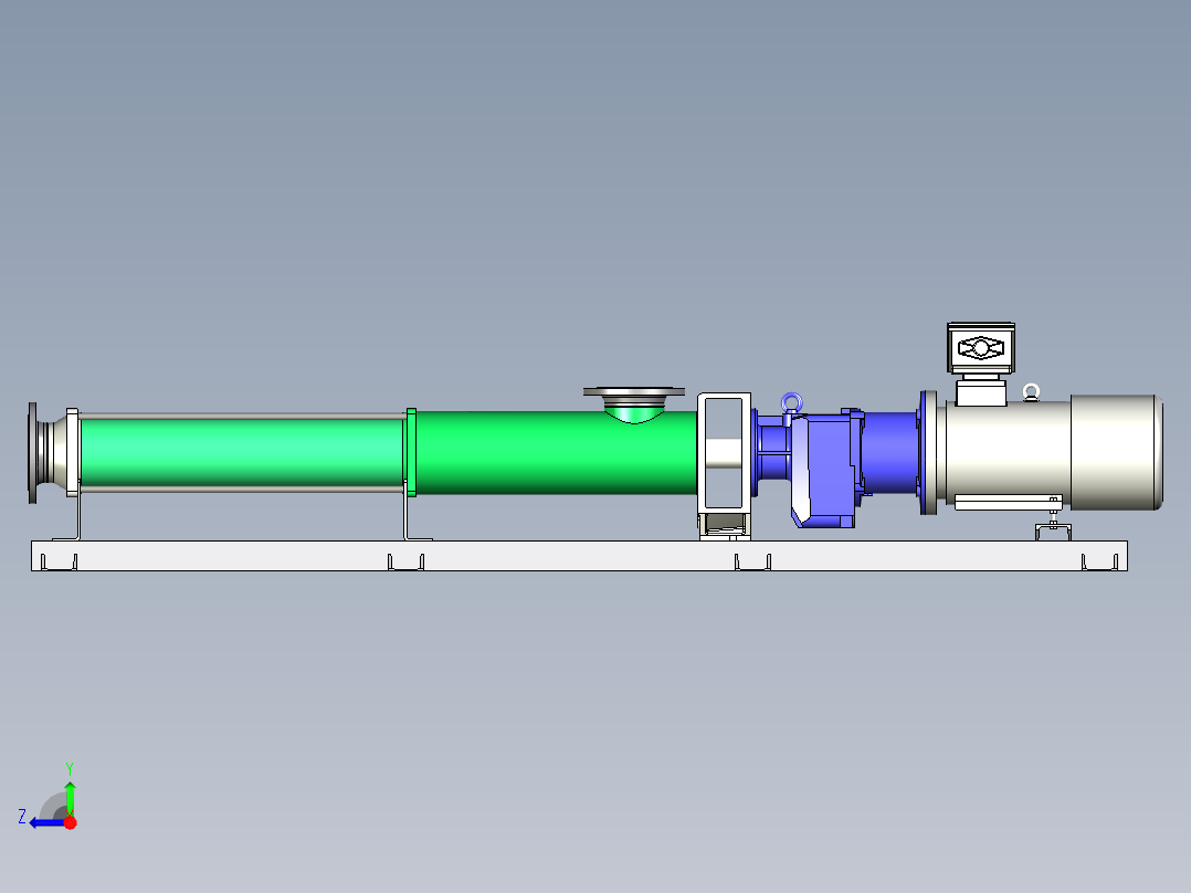 螺杆泵模型右视图